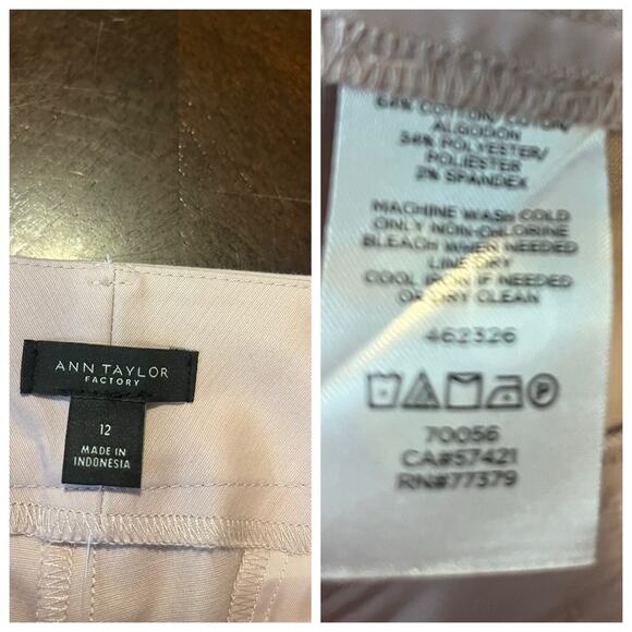 Ann Taylor New Pants Modern Slim Fit Mid Rise Ankle Blush Pink Women’s Size 12 - Picture 7 of 8